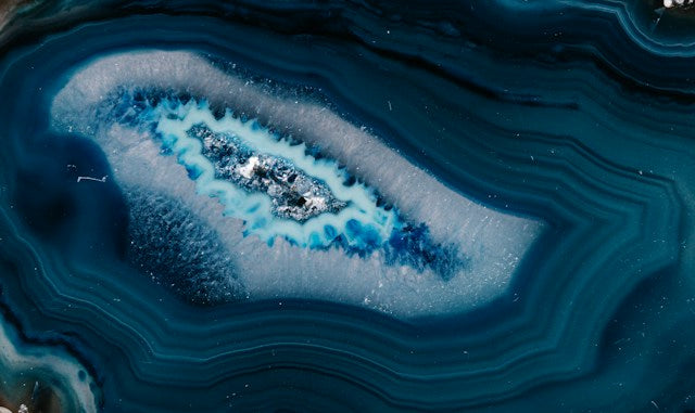blue agate slice
