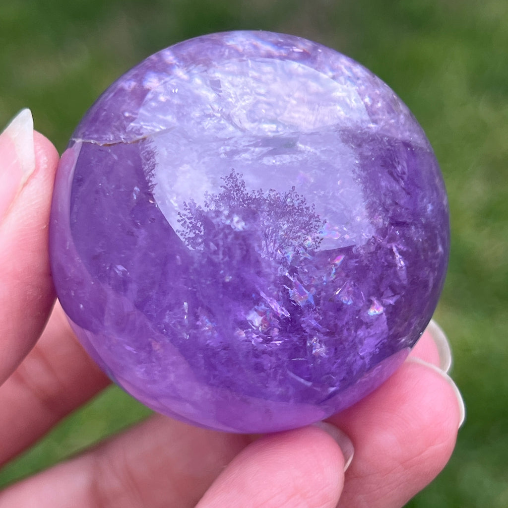 Sfera ametist AA din Brazilia model 6, pietre semipretioase - druzy.ro 11 