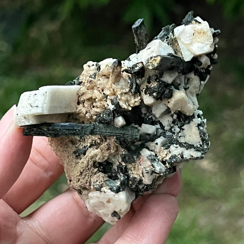 Cluster egirin cuart fumuriu/negru Zomba m21, pietre semipretioase - druzy.ro 1 