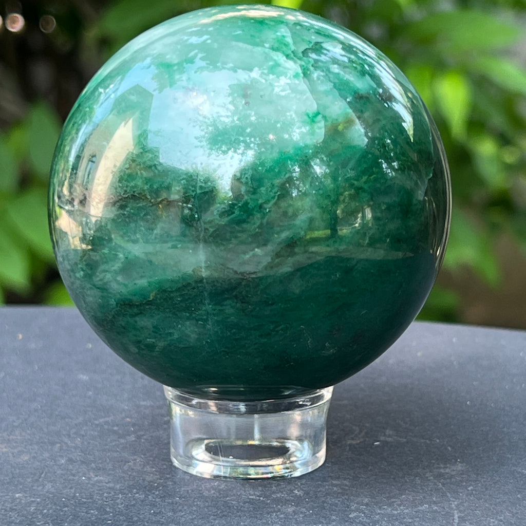 Sfera jad verde m2, pietre semipretioase - druzy.ro 10 