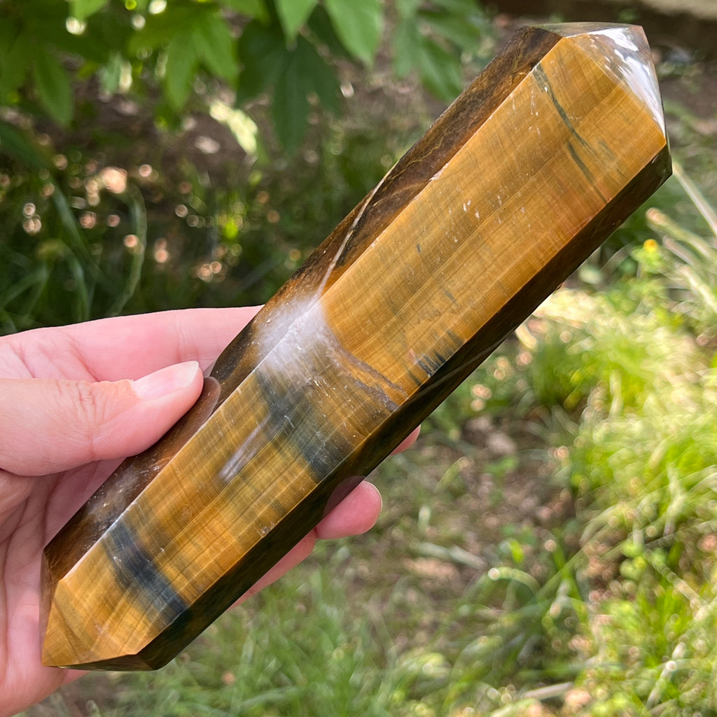 Bagheta dublu varf ochi de tigru model 3, pietre semipretioase - druzy.ro 2 