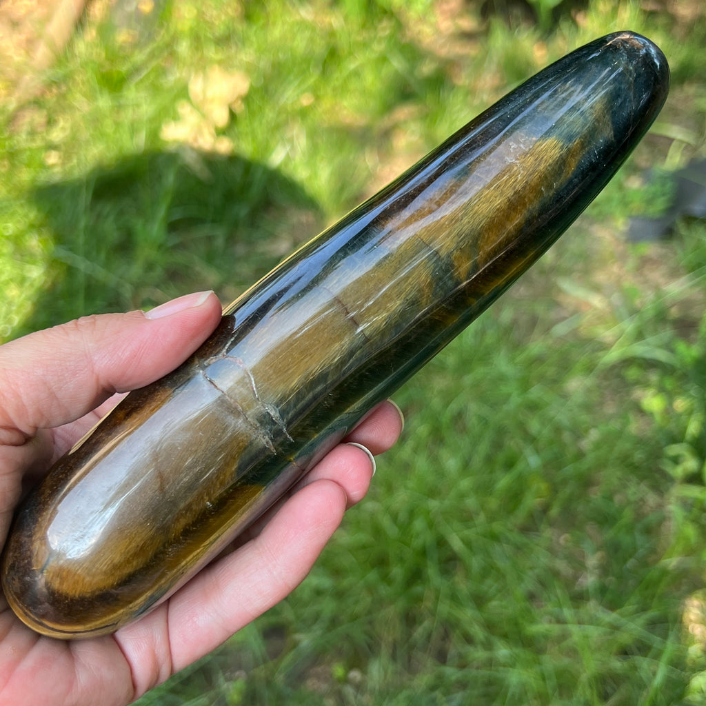 Bagheta masaj ochi de tigru m5, pietre semipretioase - druzy.ro 5 