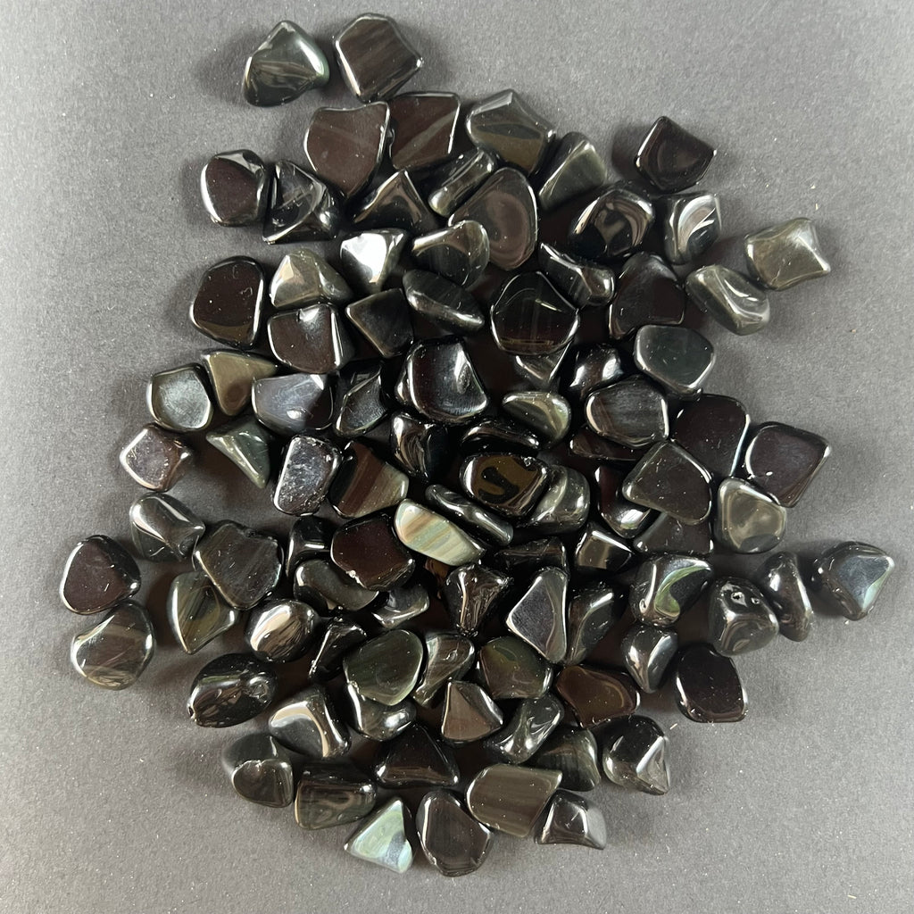Obsidian piatra rulata mini S, druzy.ro, cristale 1