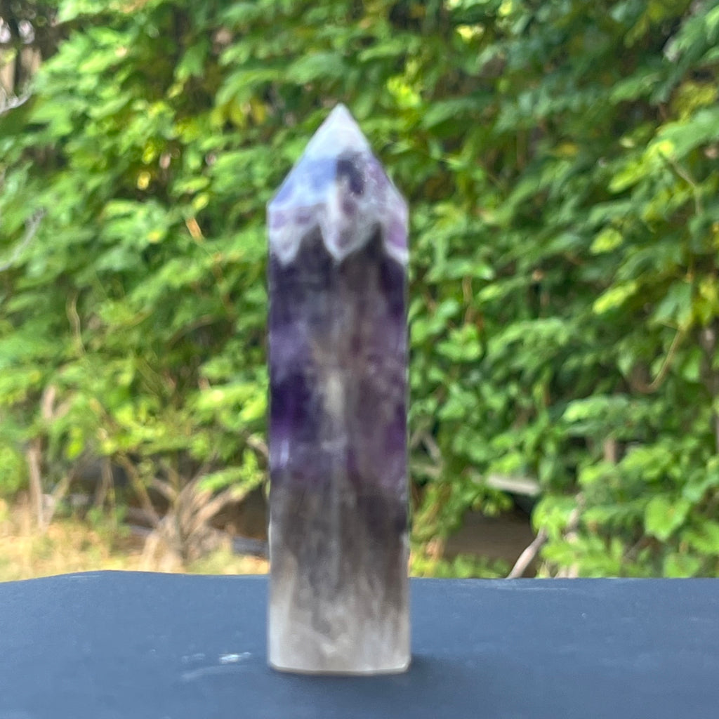 Obelisc ametist chevron model 4, druzy.ro, cristale 2