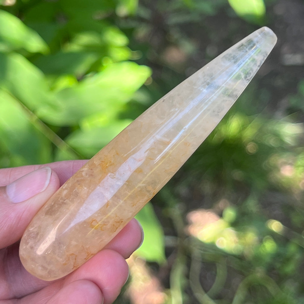 Bagheta golden healer, cuart lamaie model 2, pietre semipretioase - druzy.ro 2 