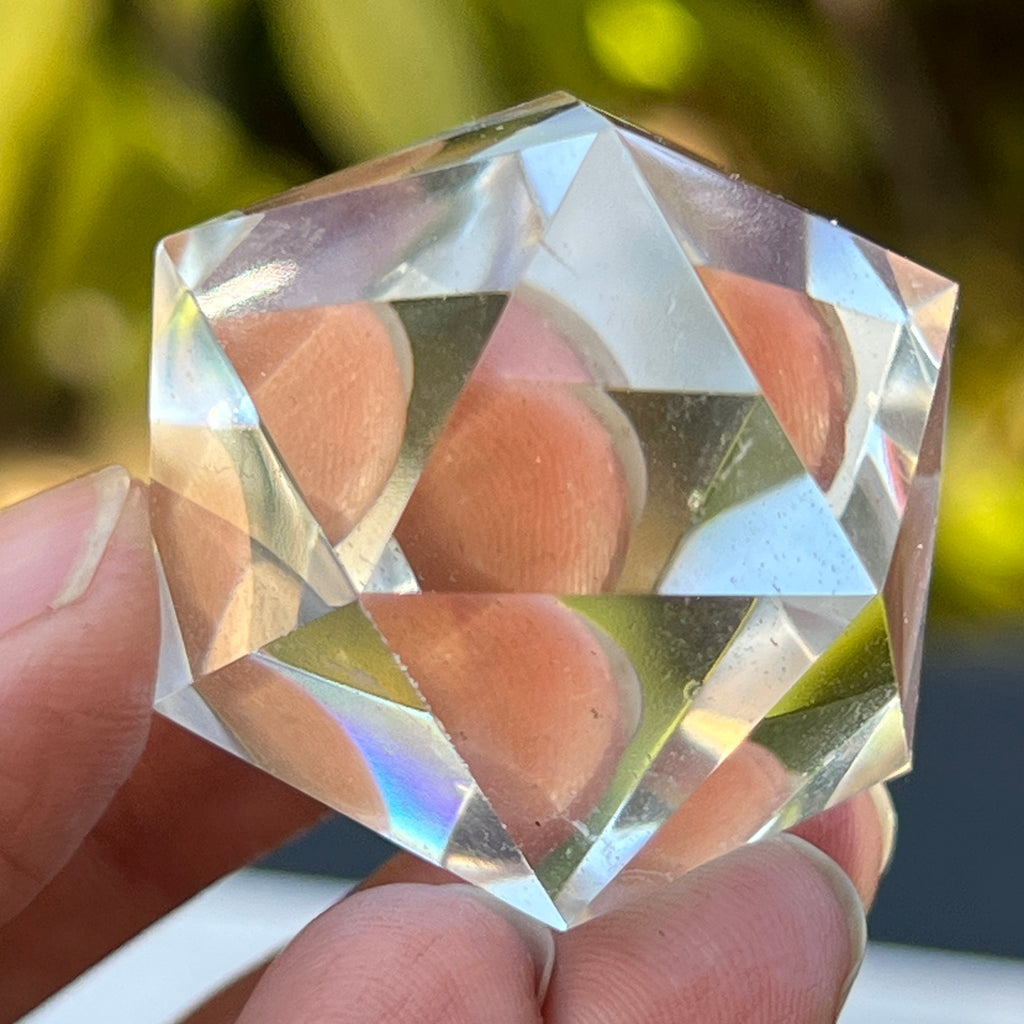 Icosaedru cuart incolor / cristal de stanca m11, pietre semipretioase - druzy.ro 5 