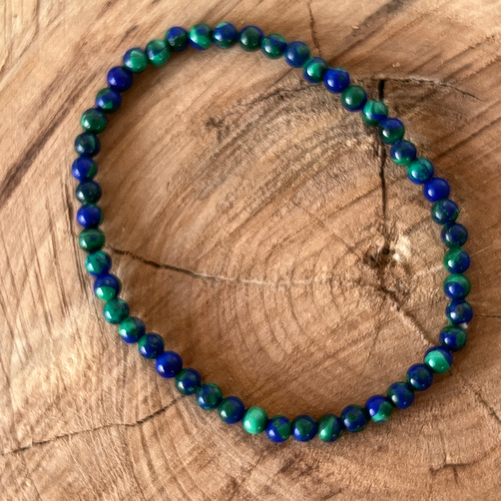Bratara azurit si malachit 4 mm, pietre semipretioase - druzy.ro 5 