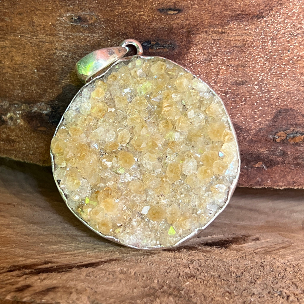 Pandantiv citrinn druzy din argint | Model 1, pietre semipretioase - druzy.ro 4 