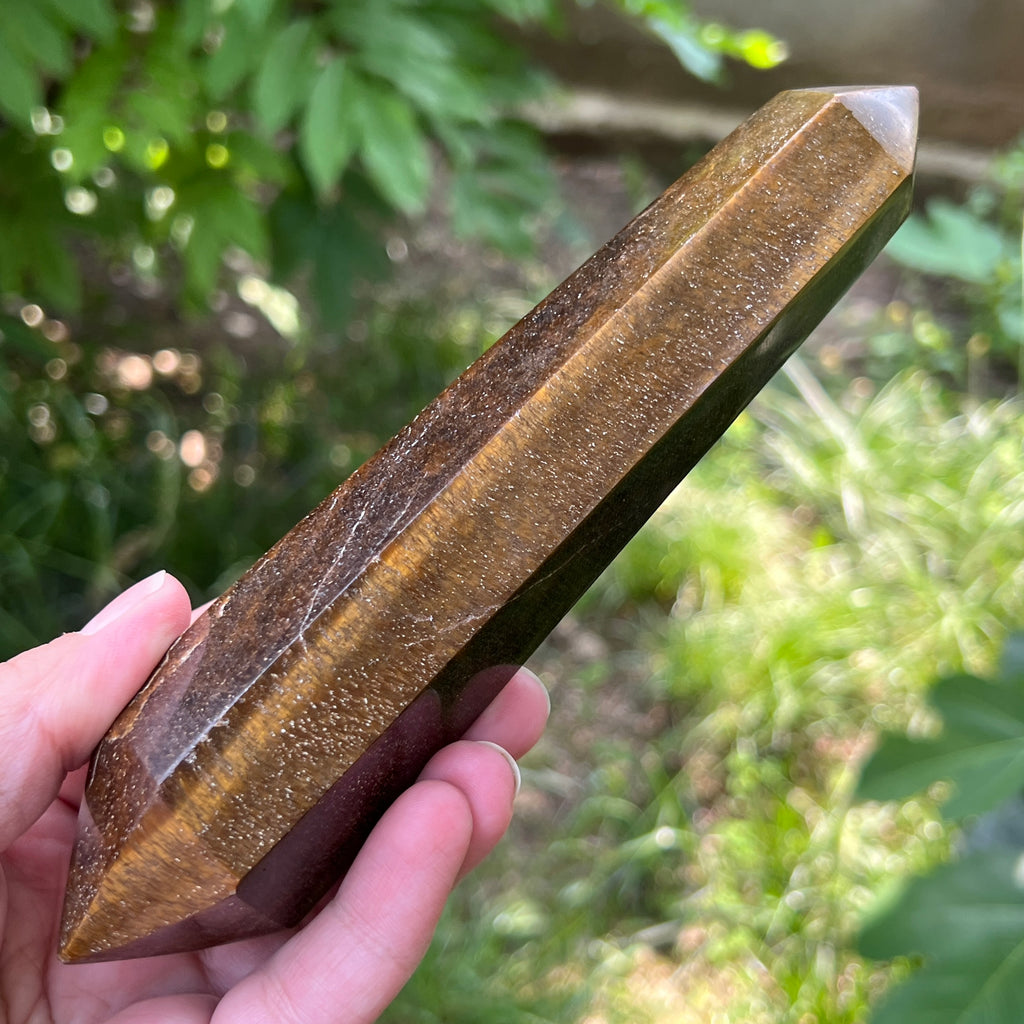 Bagheta dublu varf ochi de tigru model 1, pietre semipretioase - druzy.ro 1 