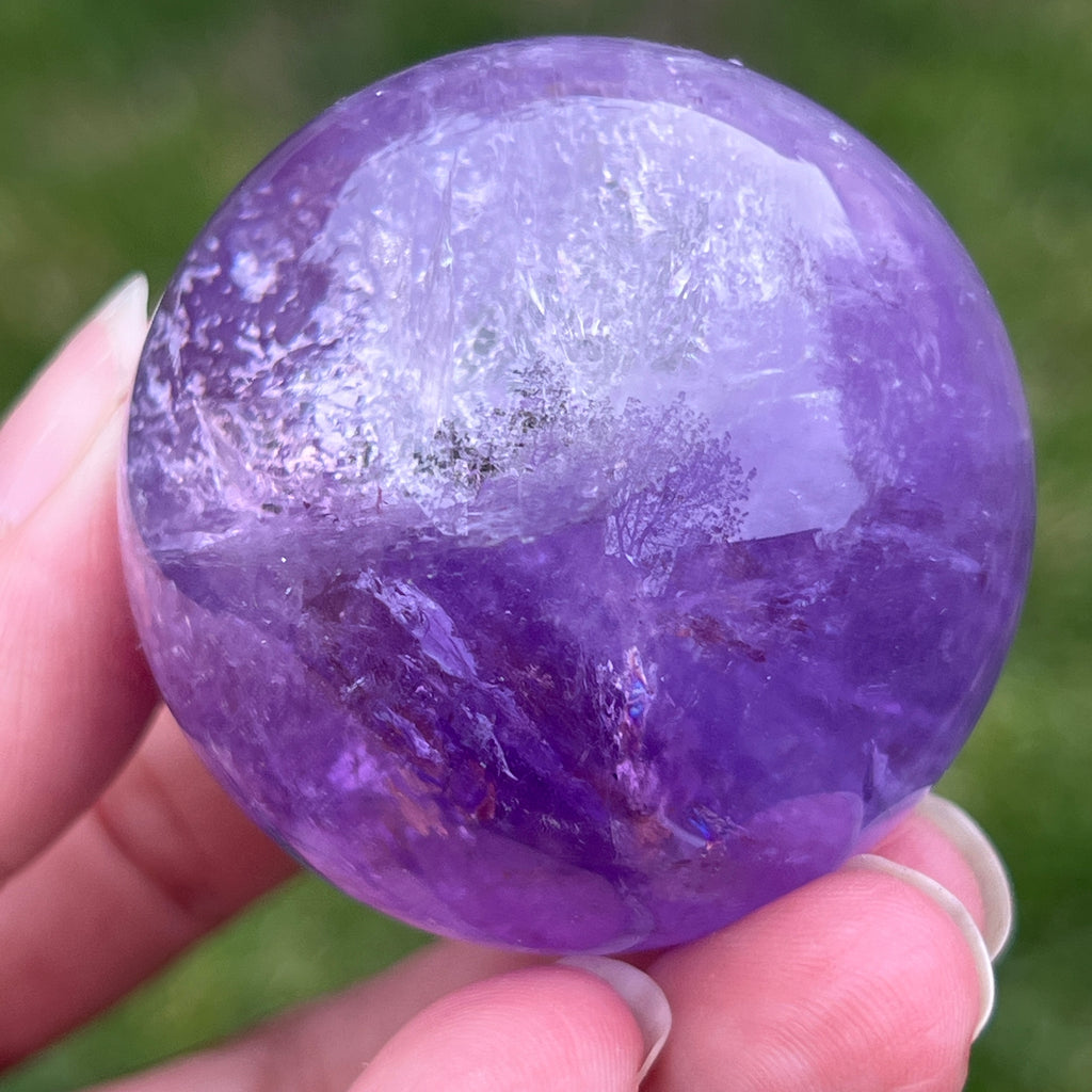 Sfera ametist AA din Brazilia model 6, pietre semipretioase - druzy.ro 16 