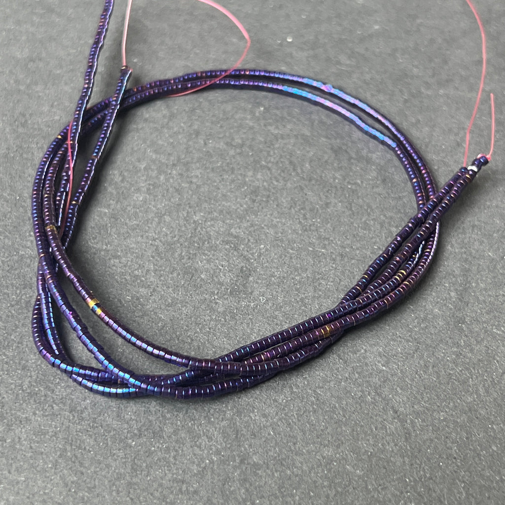 Sirag margele pietre semipretioase HEMATIT PURPLE, pietre semipretioase - druzy.ro 2 