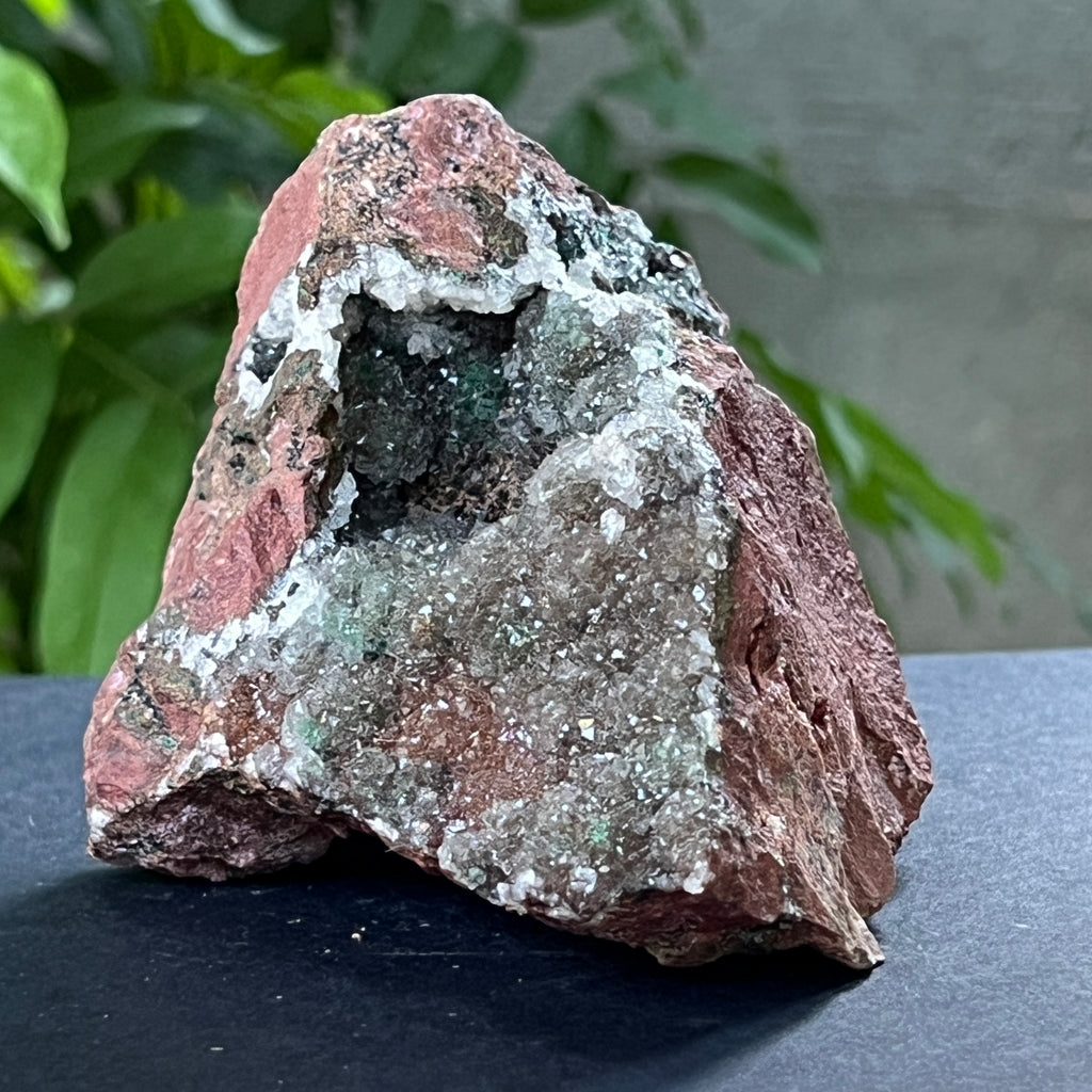 Cluster de dolomit cu malachit în matrice de cupru, model 7, pietre semipretioase - druzy.ro 6 
