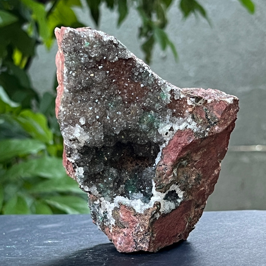 Cluster de dolomit cu malachit în matrice de cupru, model 7, pietre semipretioase - druzy.ro 1 