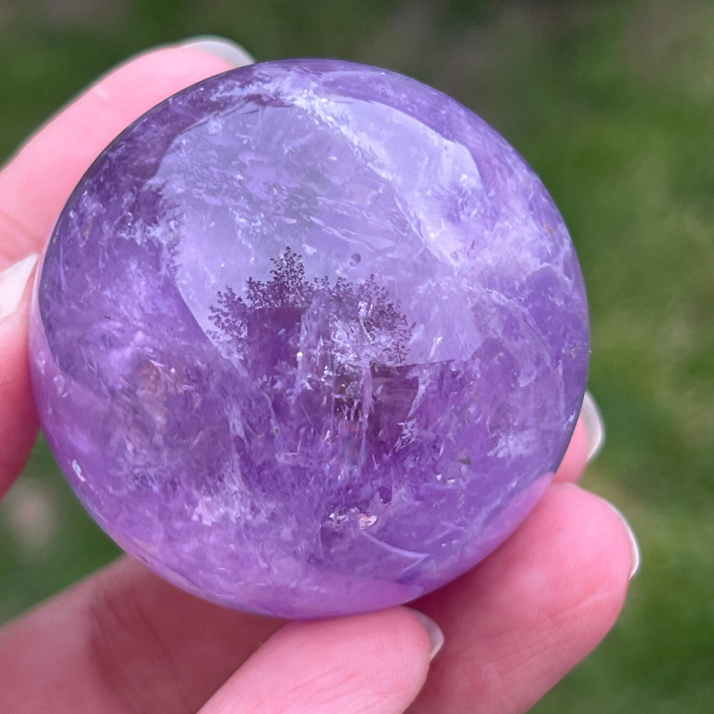 Sfera ametist AA din Brazilia model 11, pietre semipretioase - druzy.ro 7 