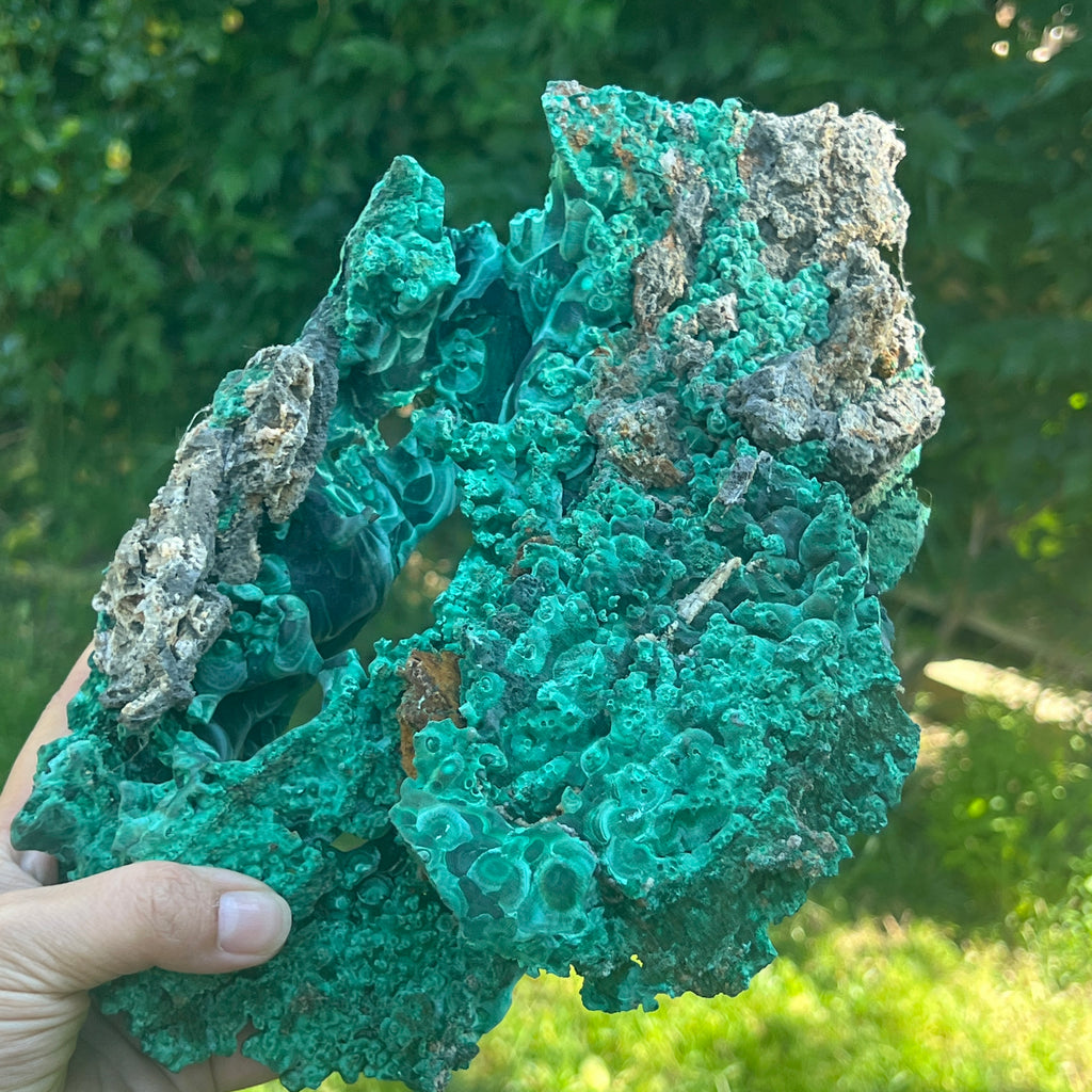 Malachit matasos piatra bruta | Model XXL 2, pietre semipretioase - druzy.ro 2 