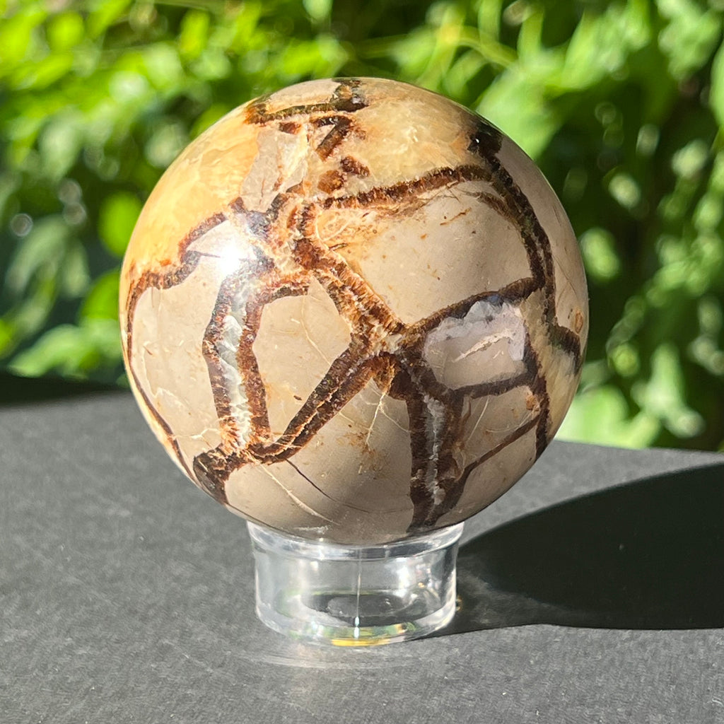 Septaria sfera 6.5 cm model 3, druzy.ro, cristale 2