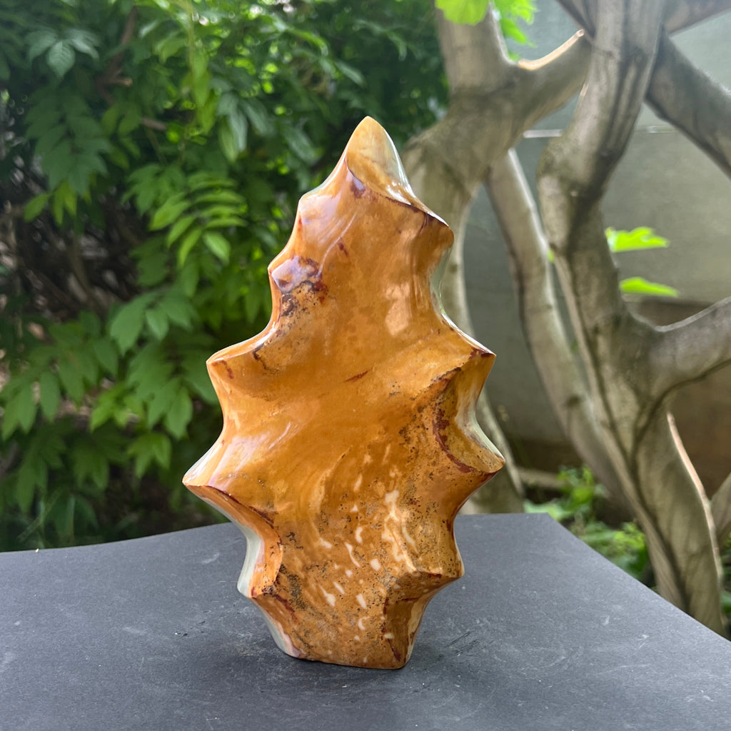 Sculptura jasp ocean forma flacara | Model 1, pietre semipretioase - druzy.ro 6 