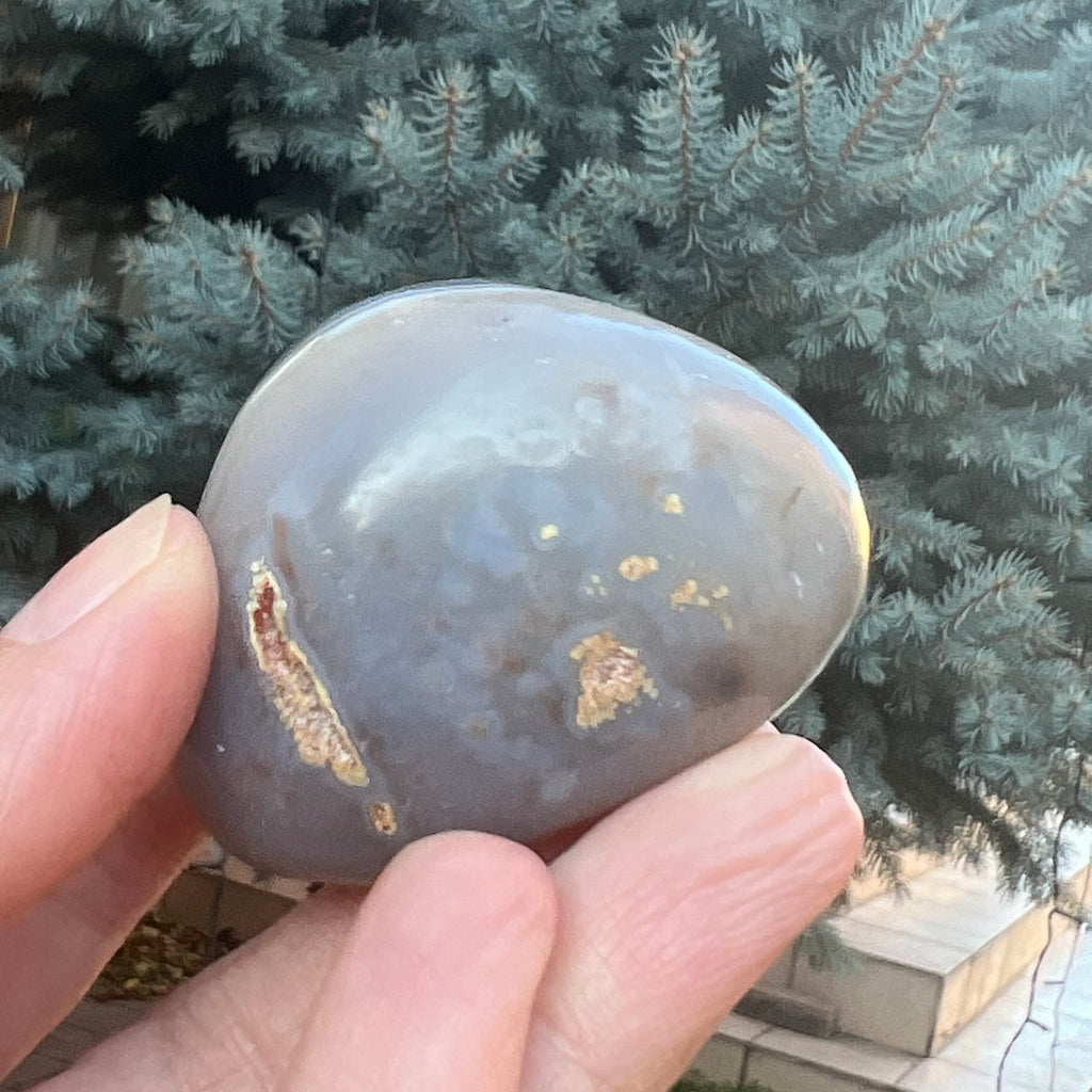 Agat de Botswana palm stone m6A, druzy.ro, cristale 4