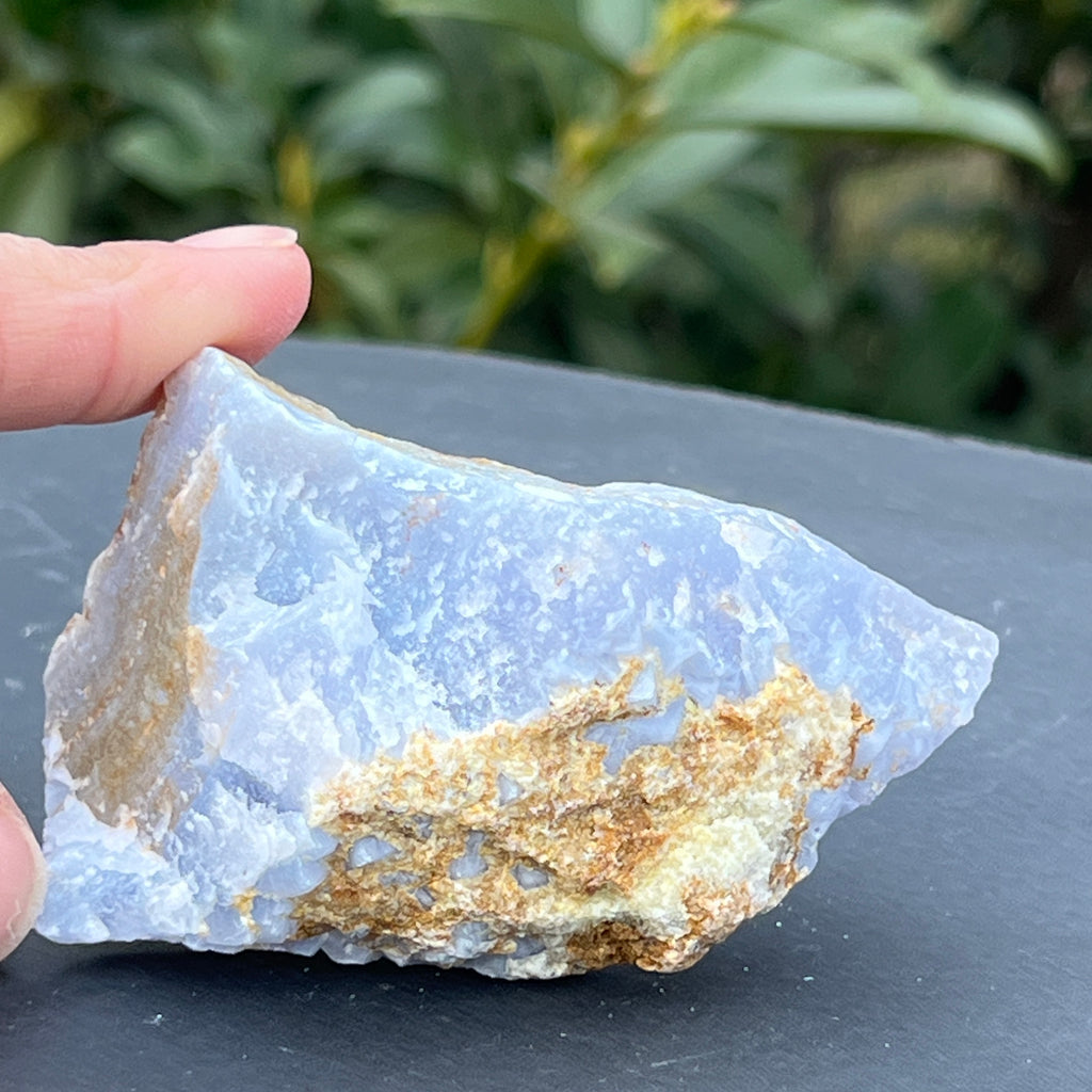 Calcedonie albastra /blue lace/ agat albastru piatra bruta m13, pietre semipretioase - druzy.ro 7 