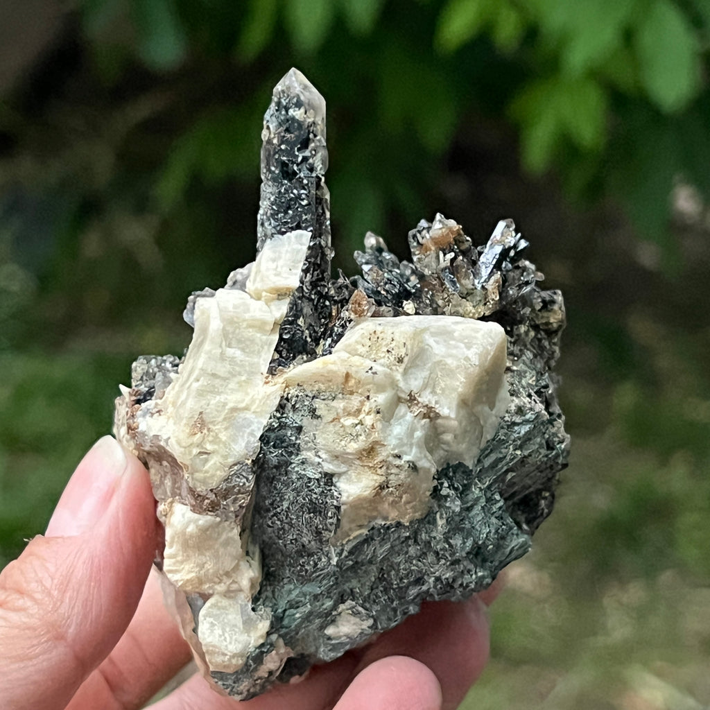 Cluster egirin cuart fumuriu/negru Zomba m24, pietre semipretioase - druzy.ro 7 