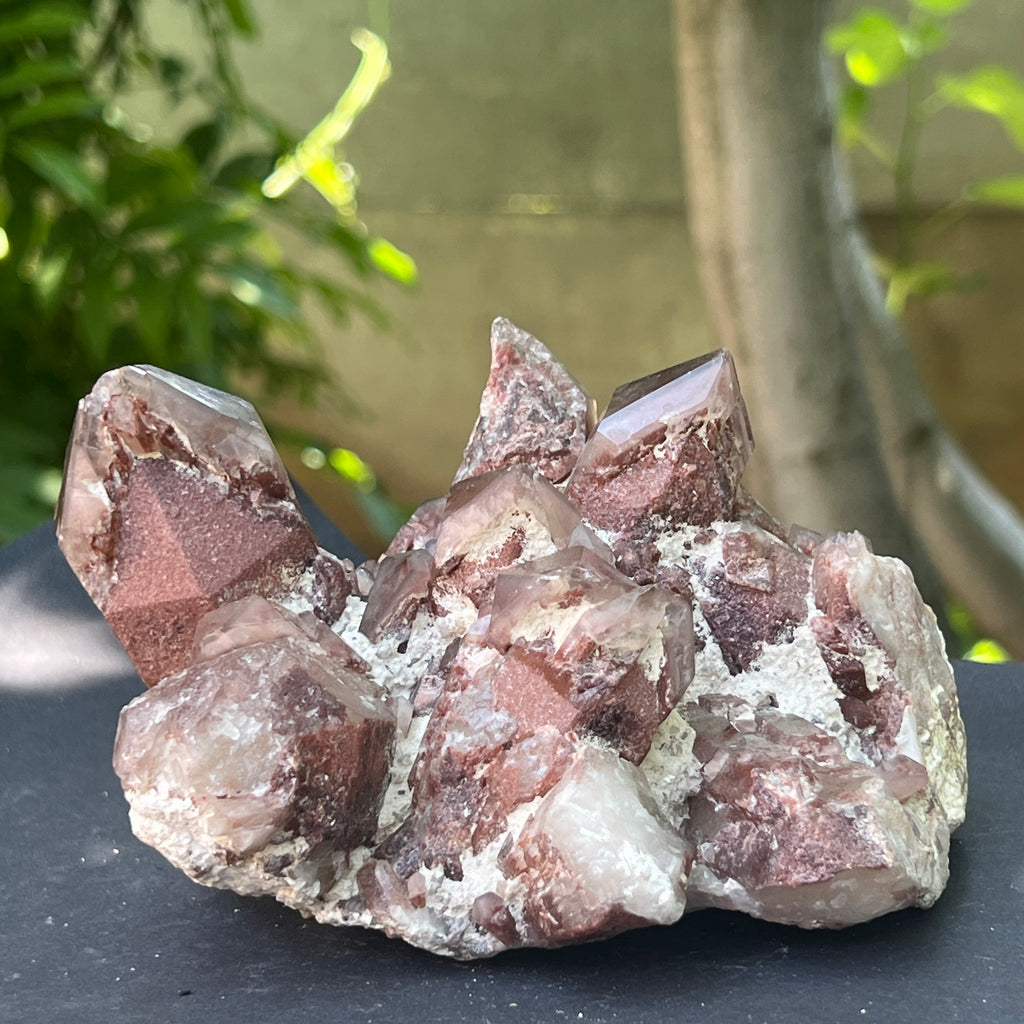 Cluster cuart rosu hematoid | Model L4, pietre semipretioase - druzy.ro 2 