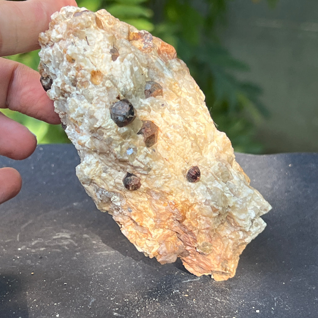 Cluster granat rosu almandin in matrice – specimen brut | Model 4, pietre semipretioase - druzy.ro 8 