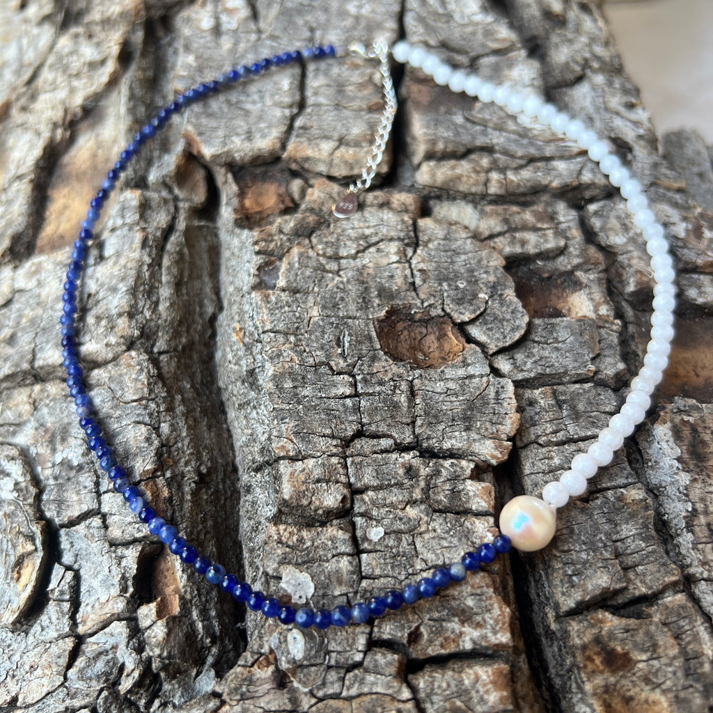 Colier sodalit si jad Quiet Connection#74, pietre semipretioase - druzy.ro 3 