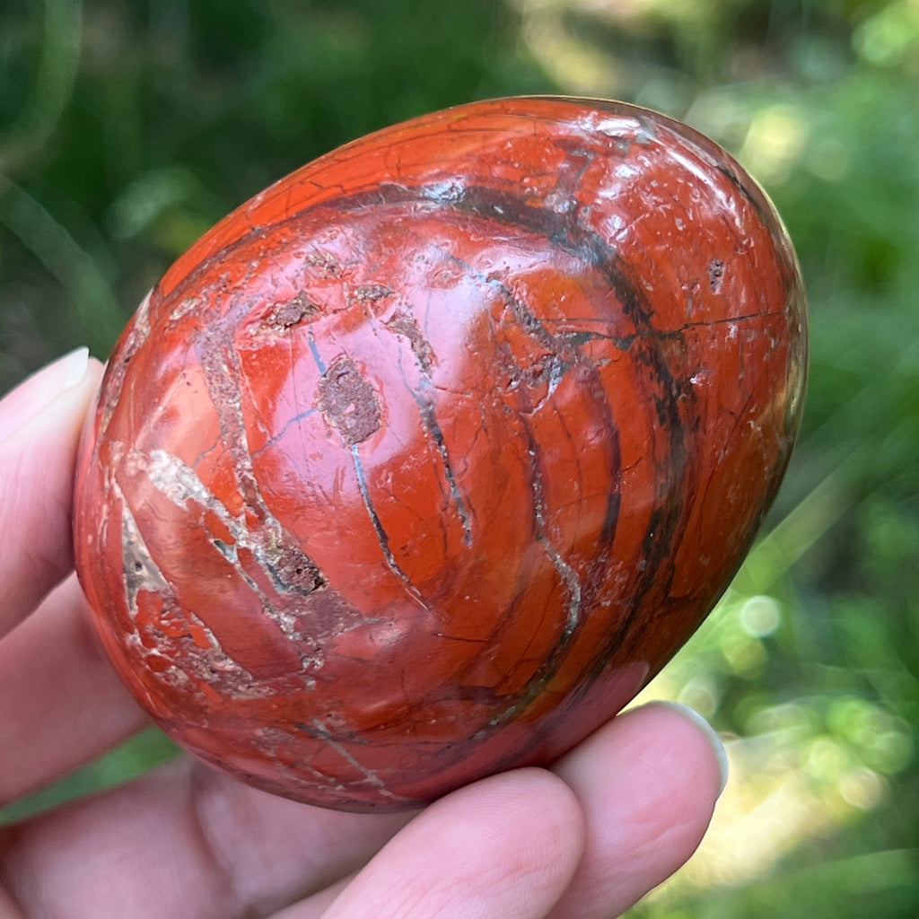 Ou jasp rosu din Zimbabwe model 8, pietre semipretioase - druzy.ro 8 
