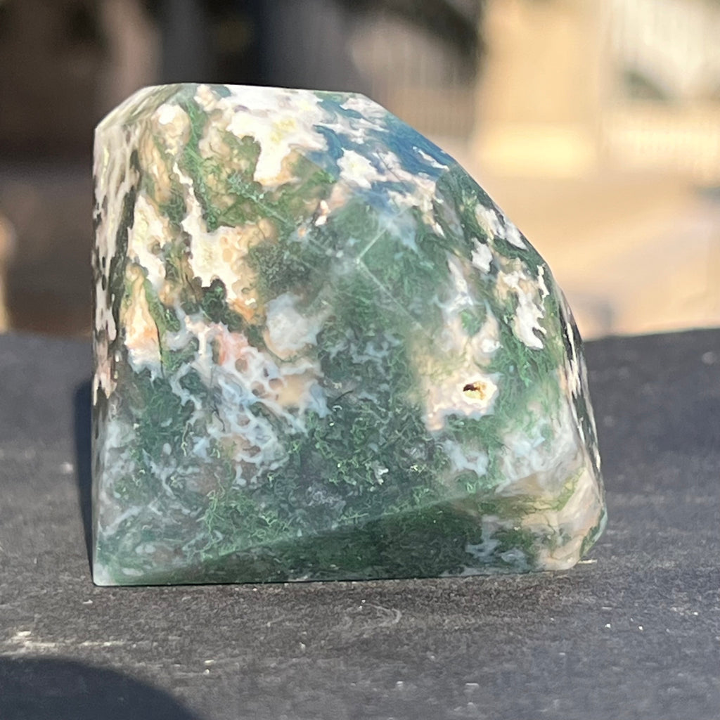 Agat muschi / moss diamant model 3, druzy.ro, cristale 1