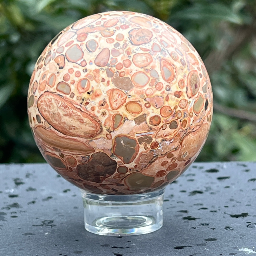 Sfera leopardit Peru model 3, pietre semipretioase - druzy.ro 2 
