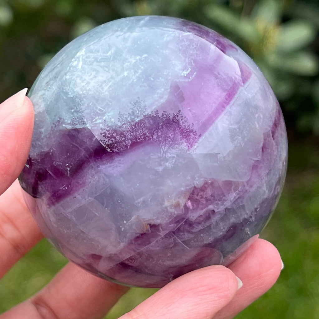 Sfera fluorit curcubeu model 9, pietre semipretioase - druzy.ro 10 