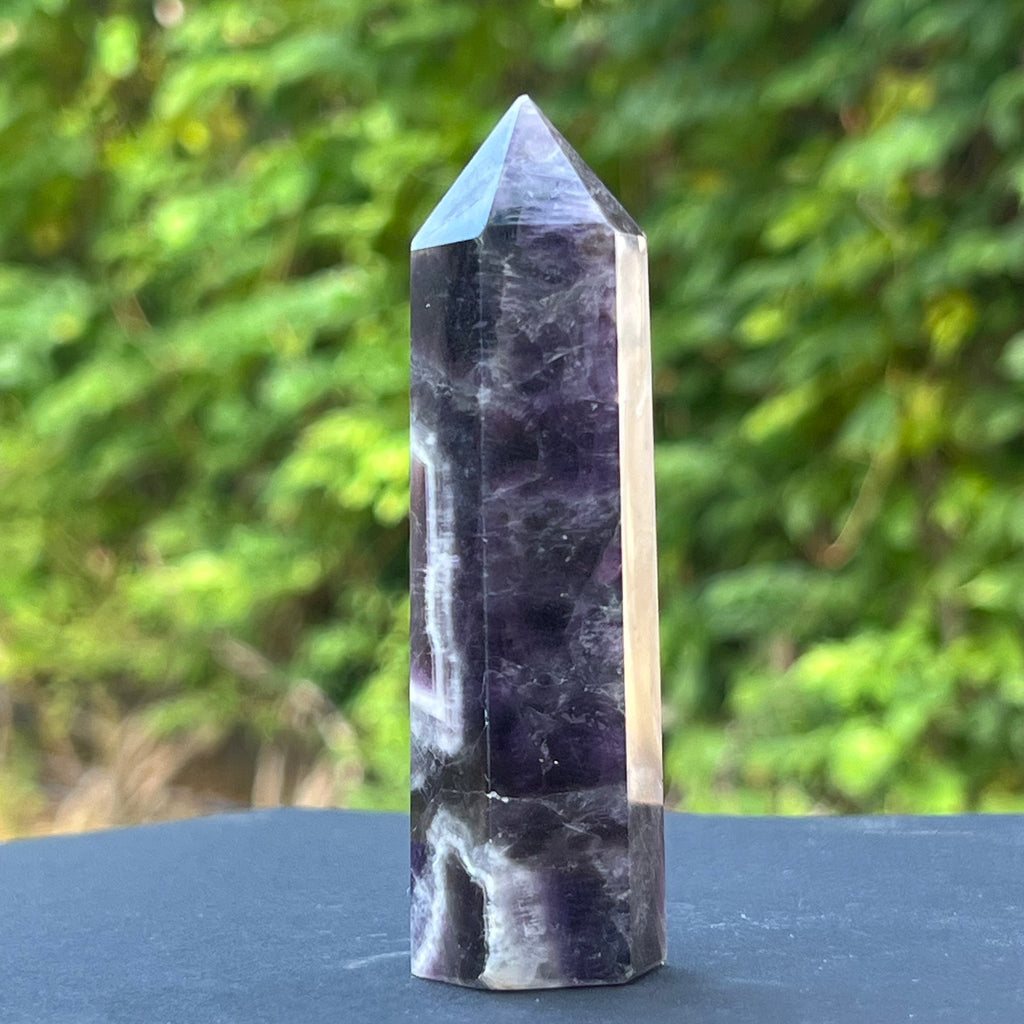 Obelisc ametist chevron model 2, druzy.ro, cristale 3