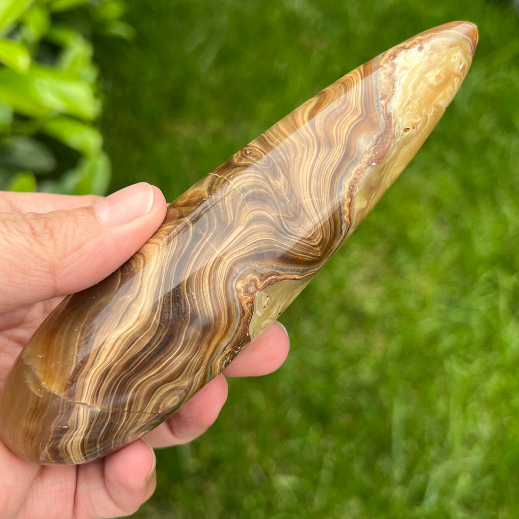 Bagheta aragonit maro model 5, pietre semipretioase - druzy.ro 6 