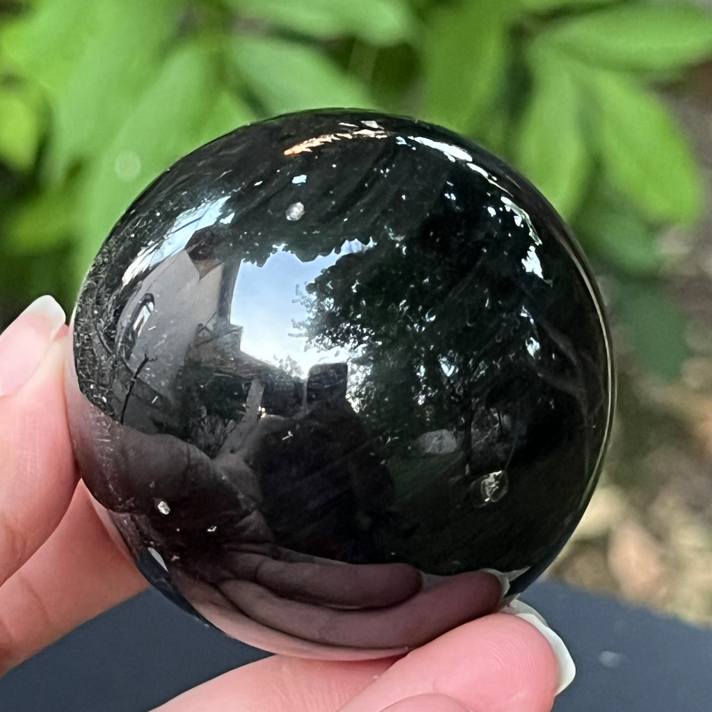 Sfera obsidian model 1, pietre semipretioase - druzy.ro 5 