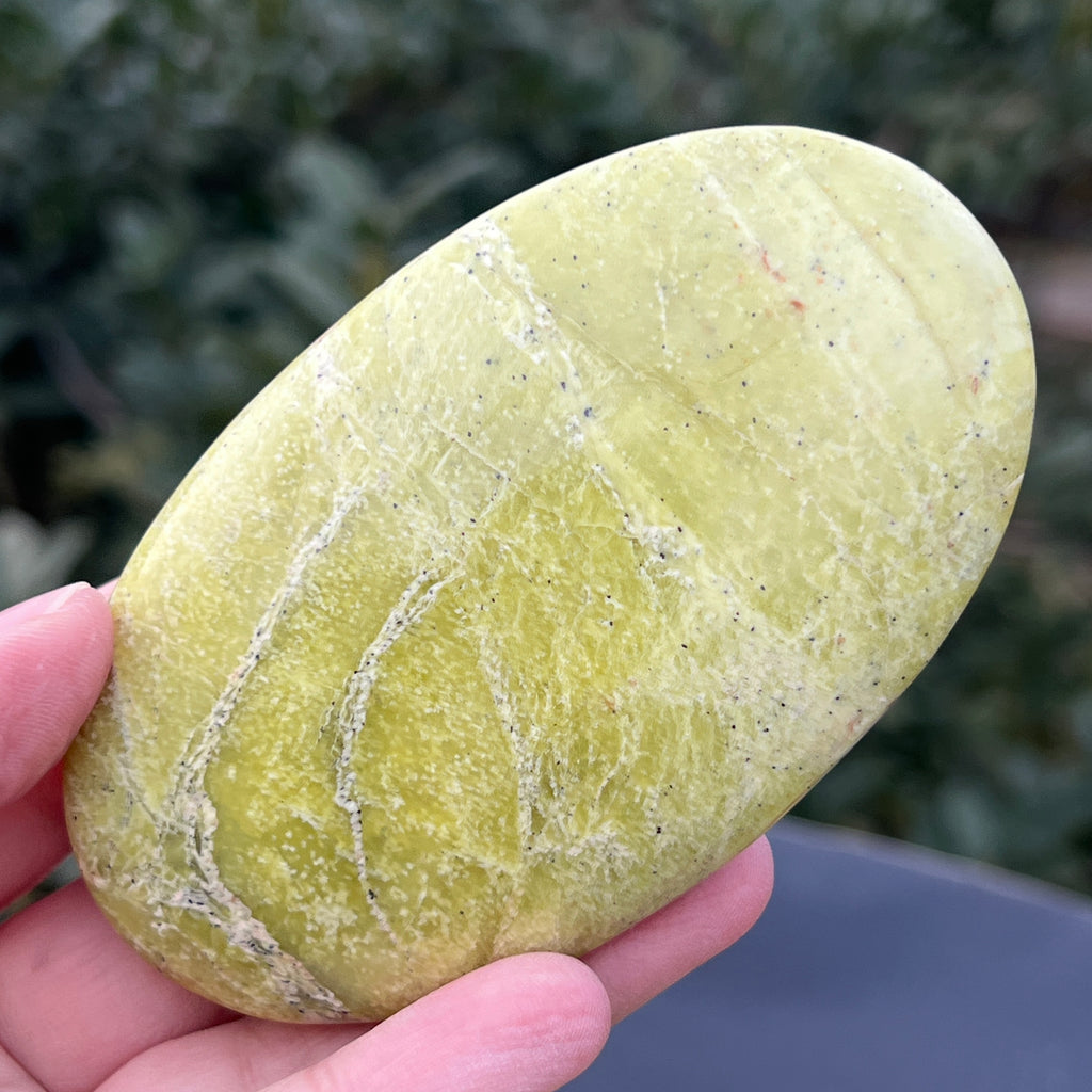 Serpentin galben palmstone XL4, pietre semipretioase - druzy.ro 1 