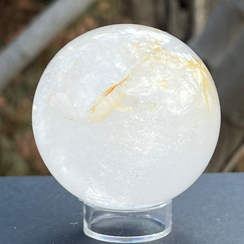 Sfera 6.5 cm cuart rutilat curcubeu model 36, druzy.ro, cristale 4
