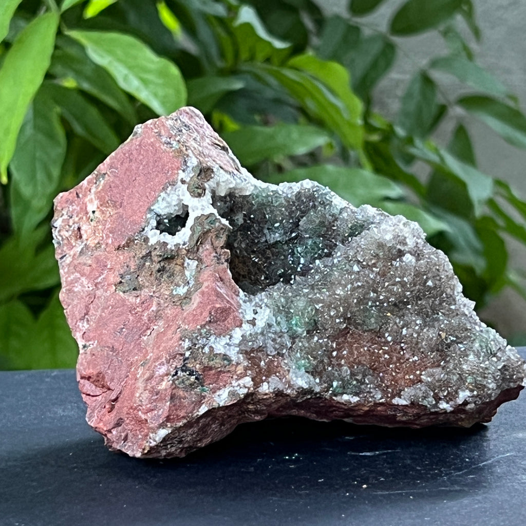Cluster de dolomit cu malachit în matrice de cupru, model 7, pietre semipretioase - druzy.ro 5 
