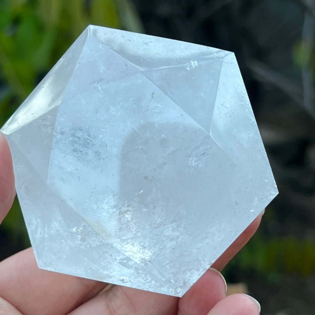 Cuart curcubeu forma diamant caliate extra, cristal de stanca/cuart incolor m6, pietre semipretioase - druzy.ro 3 