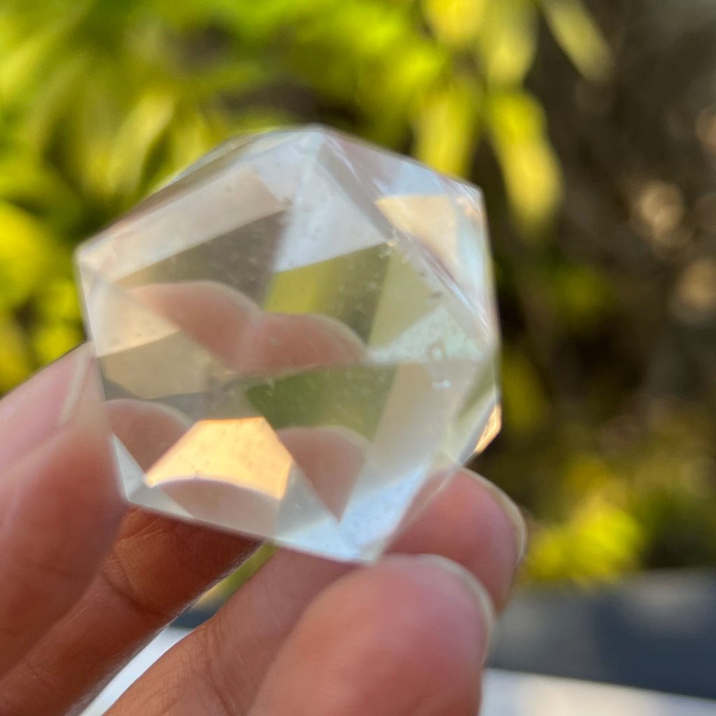 Icosaedru cuart incolor / cristal de stanca m1, pietre semipretioase - druzy.ro 5 