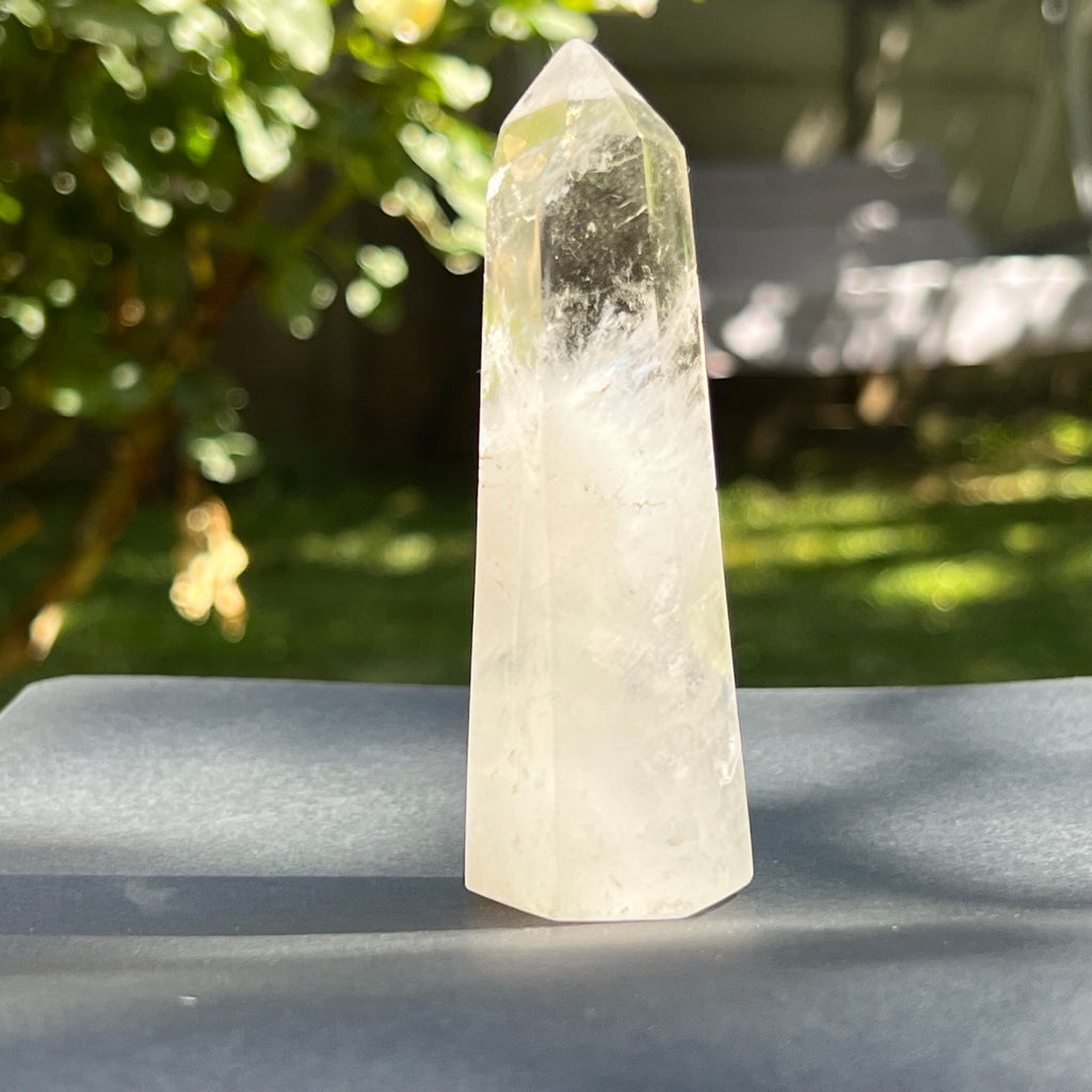 Obelisc/varf/generator cristal de stanca/cuart incolor Africa Af5/m5, druzy.ro, cristale 1