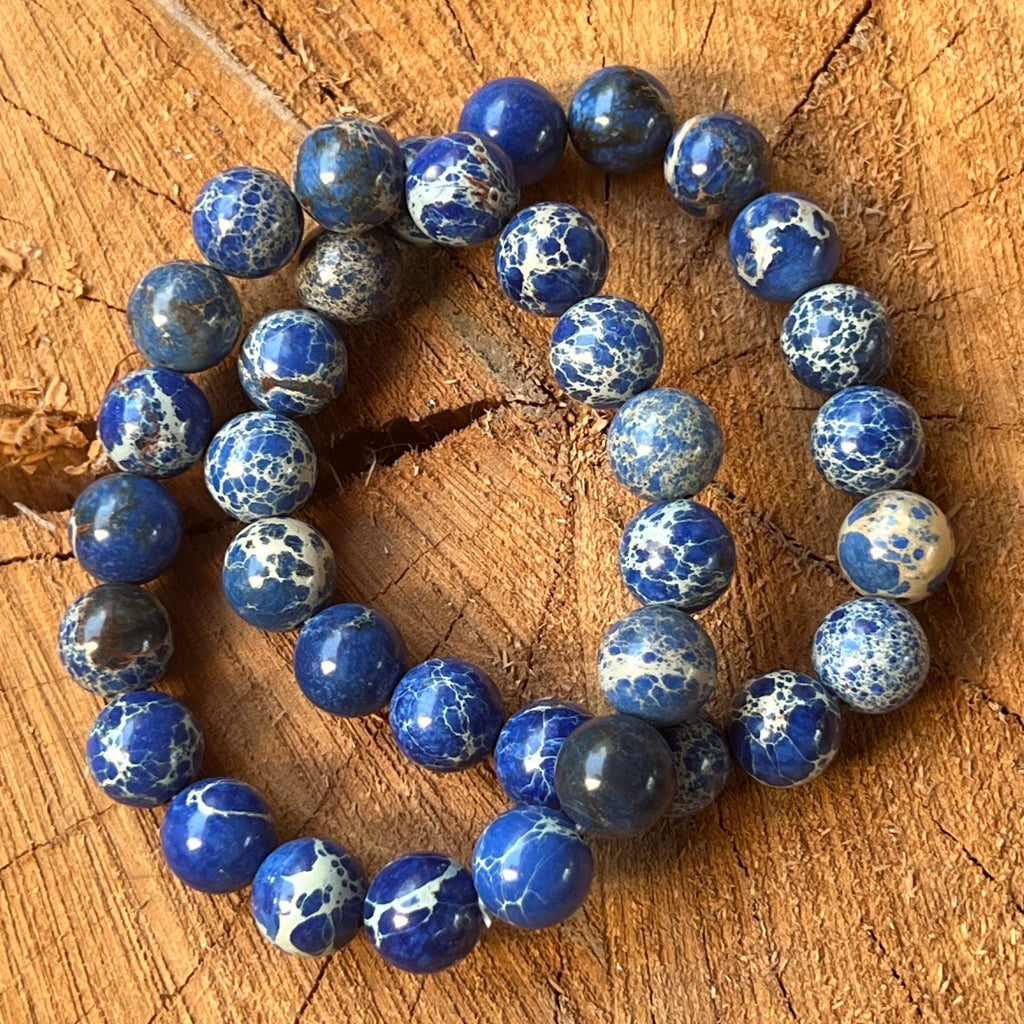 Bratara regalit albastru 10 mm, pietre semipretioase - druzy.ro 2 