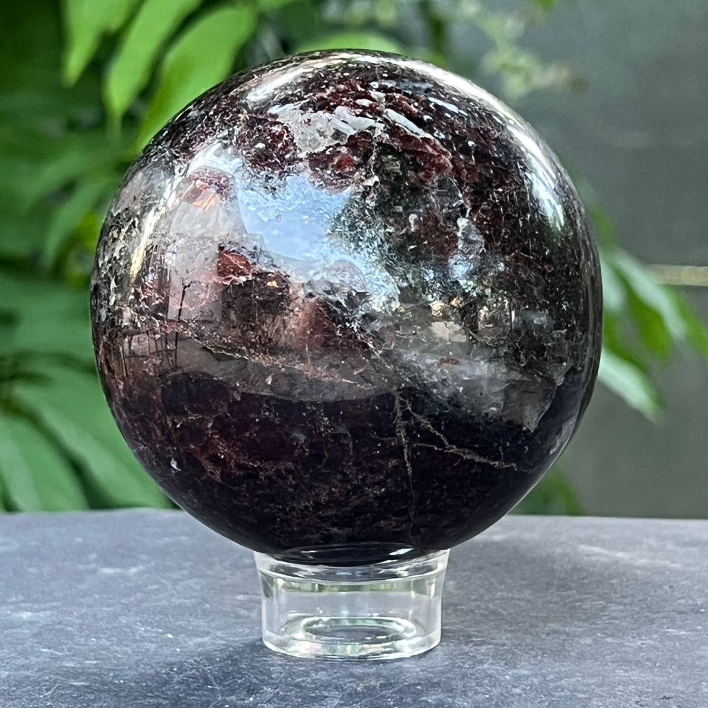 Sfera granat cu cuart | Model 2, pietre semipretioase - druzy.ro 5 