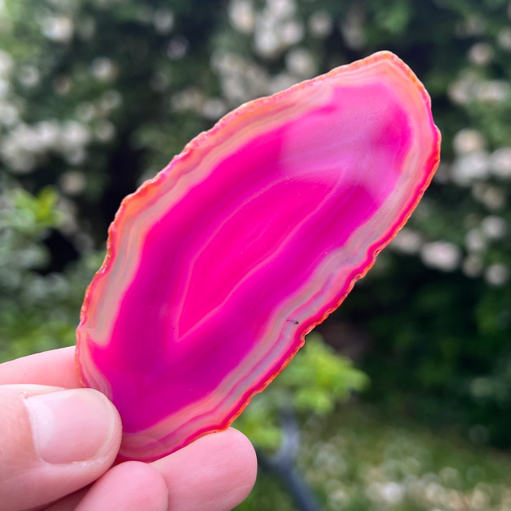 Felie agat roz Brasil m9, pietre semipretioase - druzy.ro 1 