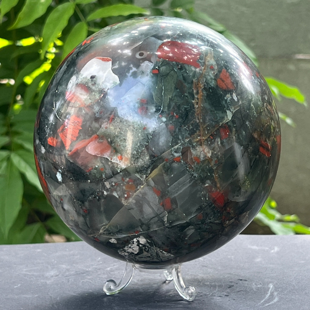 Sfera seftonit piatra sangelui | Model XL1, pietre semipretioase - druzy.ro 4 