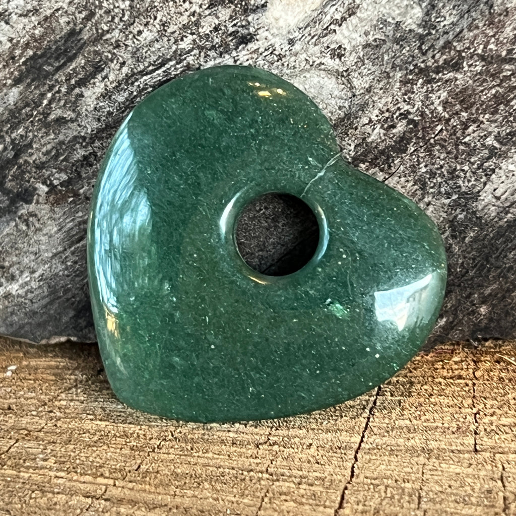Pandantiv piatra pi donut inima aventurin model 4, pietre semipretioase - druzy.ro 2 