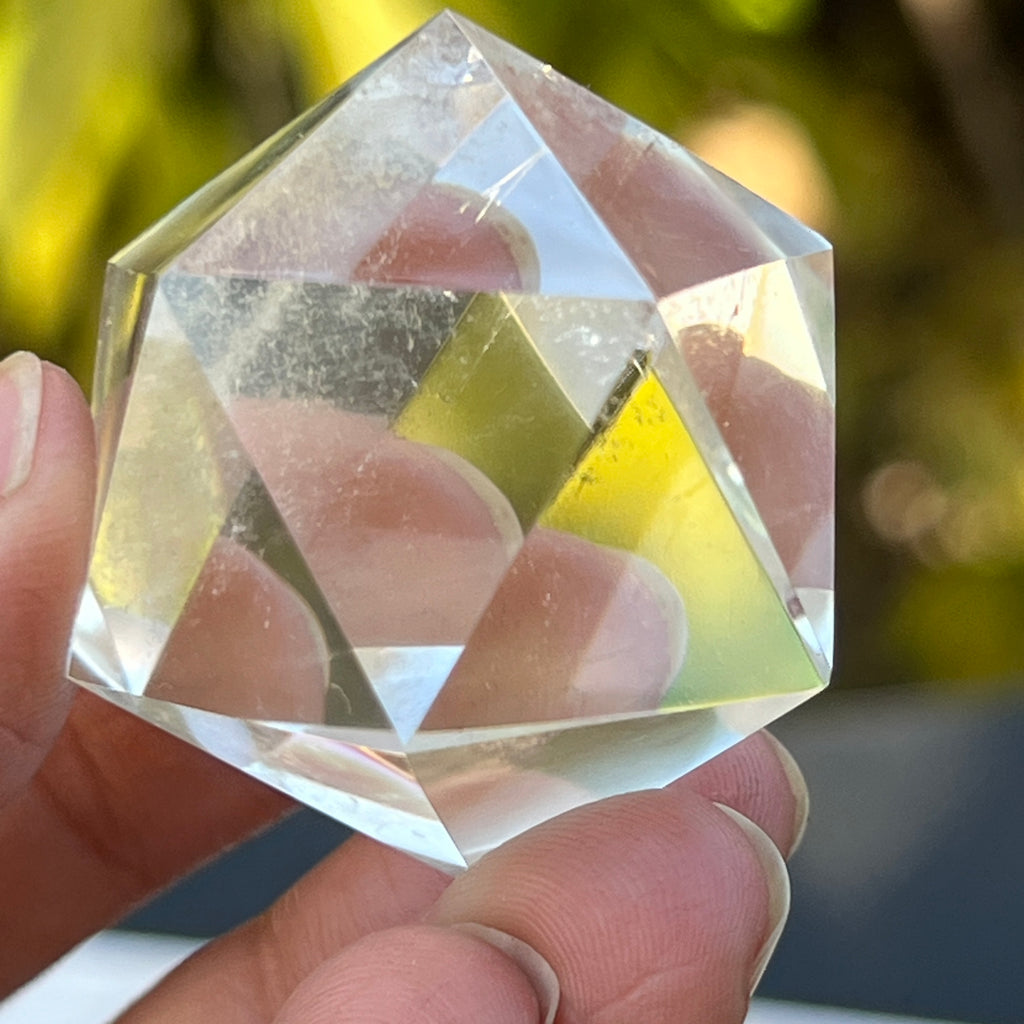 Icosaedru cuart incolor / cristal de stanca m14, pietre semipretioase - druzy.ro 7 