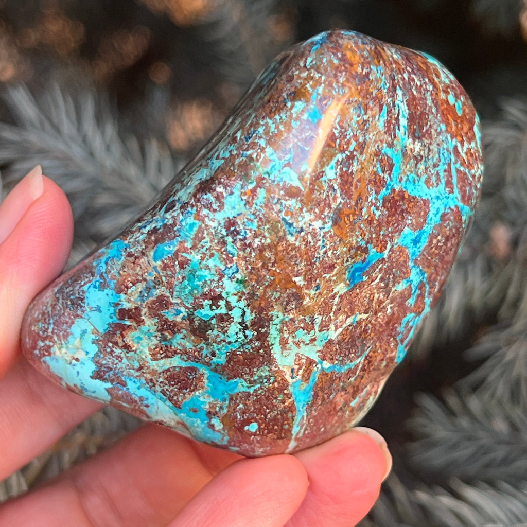Shattuckite forma libera/palmstone m13, pietre semipretioase - druzy.ro 13 
