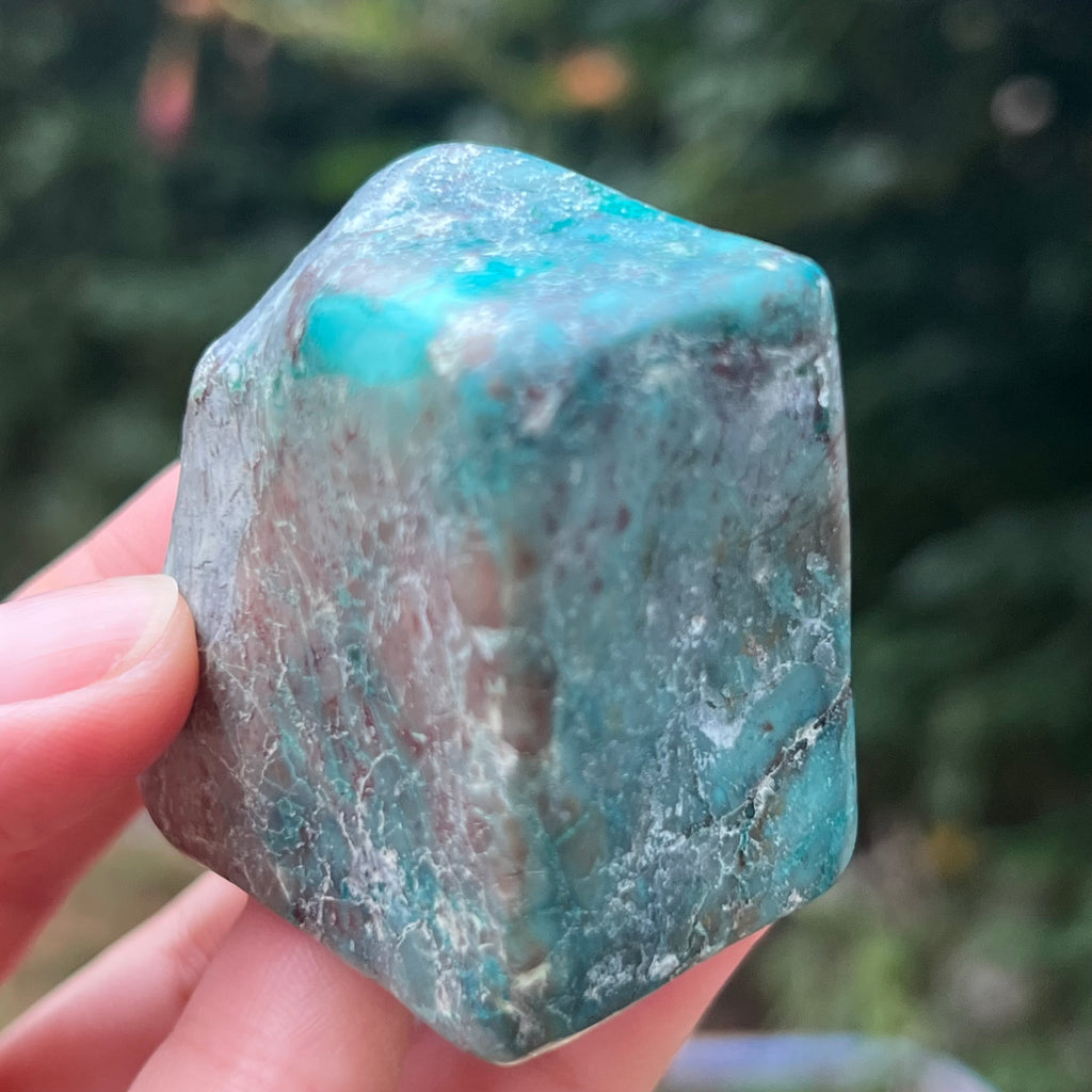 Shattuckite forma libera/palmstone m3, druzy.ro, pietre semipretioase 10