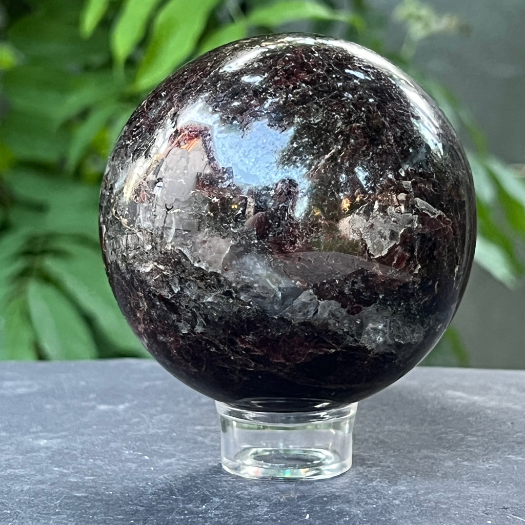 Sfera granat cu cuart | Model 2, pietre semipretioase - druzy.ro 2 