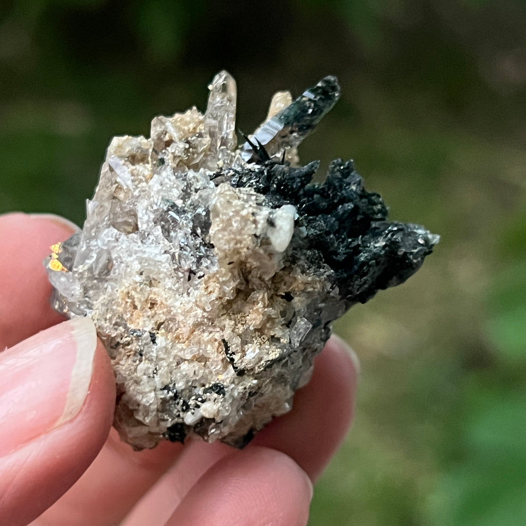 Cluster egirin mini cuart fumuriu/negru Zomba m12, pietre semipretioase - druzy.ro 5 